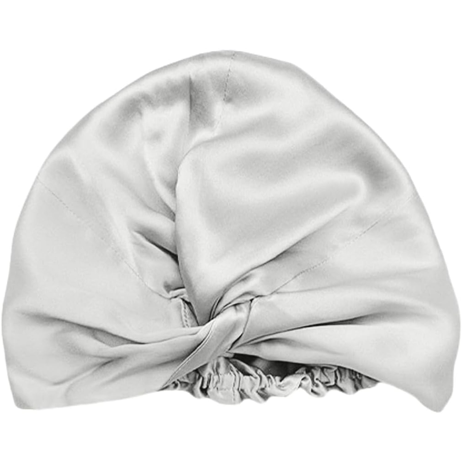 Silver 19 Momme Mulberry Silk Sleep Cap, Adjustable