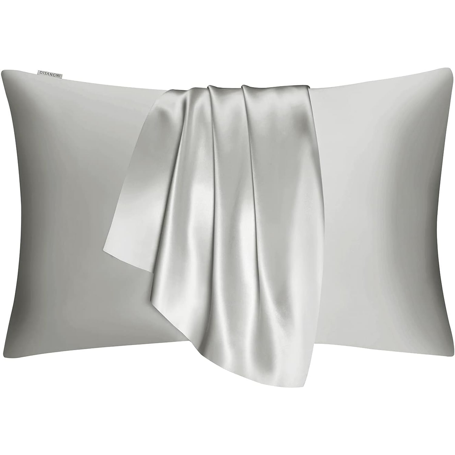 Light Grey 22 Momme Mulberry Silk Pillowcases, Queen 2 Pack: image 8