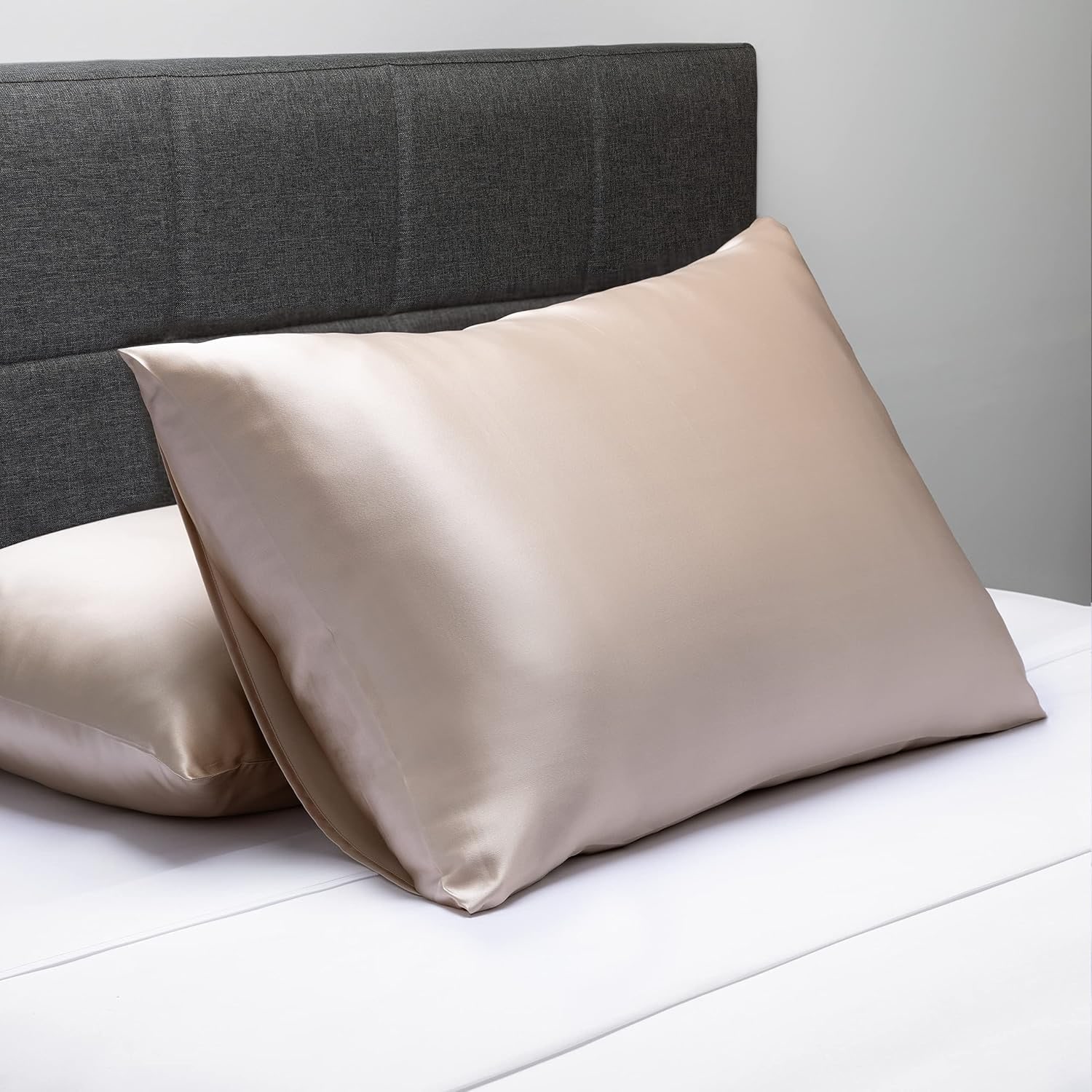 Taupe 25 Momme Mulberry Silk Pillowcase (Queen, Envelope Closure)