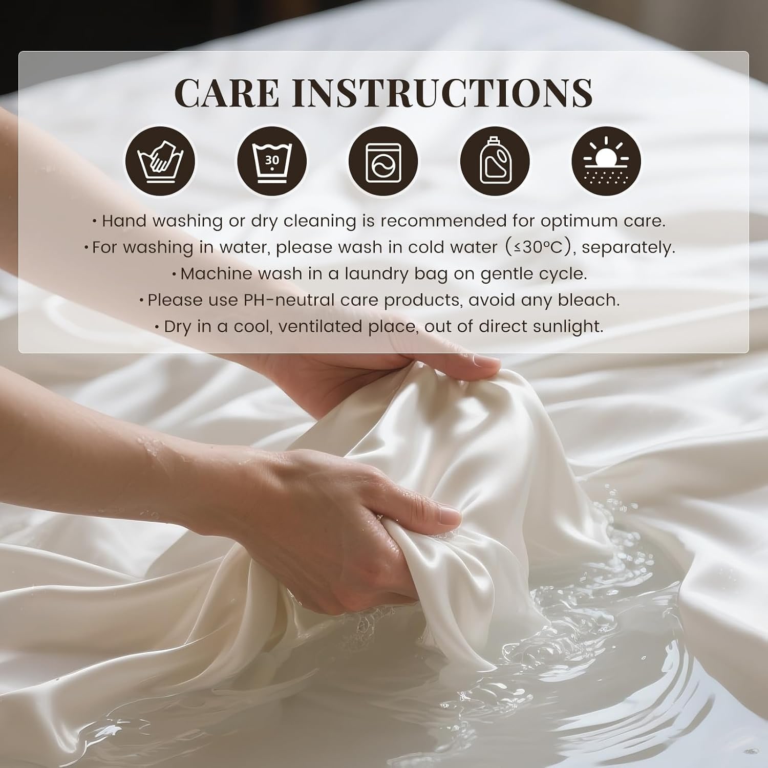 White 22 Momme Mulberry Silk Pillowcase, King, Concealed Zip