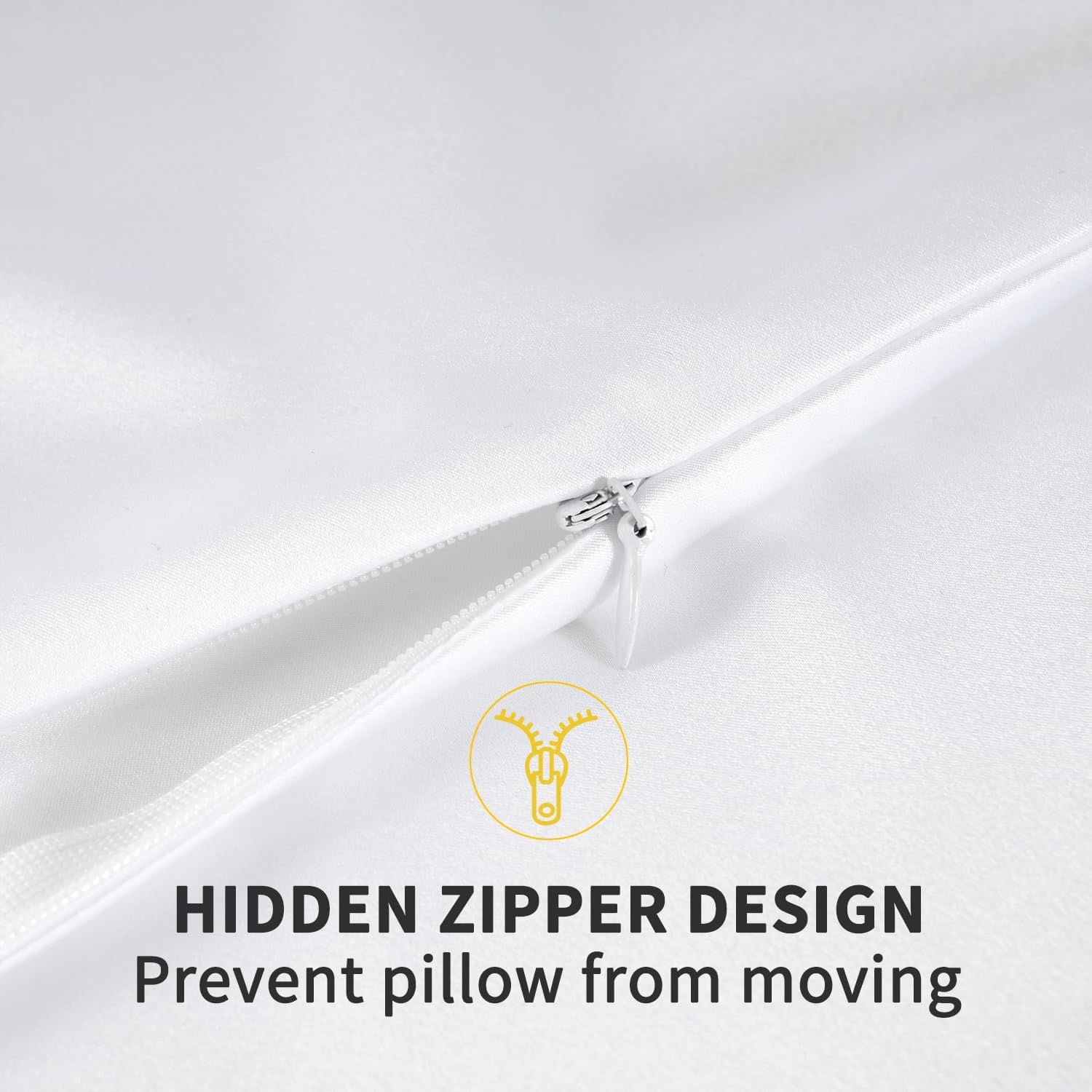 White Mulberry Silk Pillowcase Queen 19 Momme: image 3