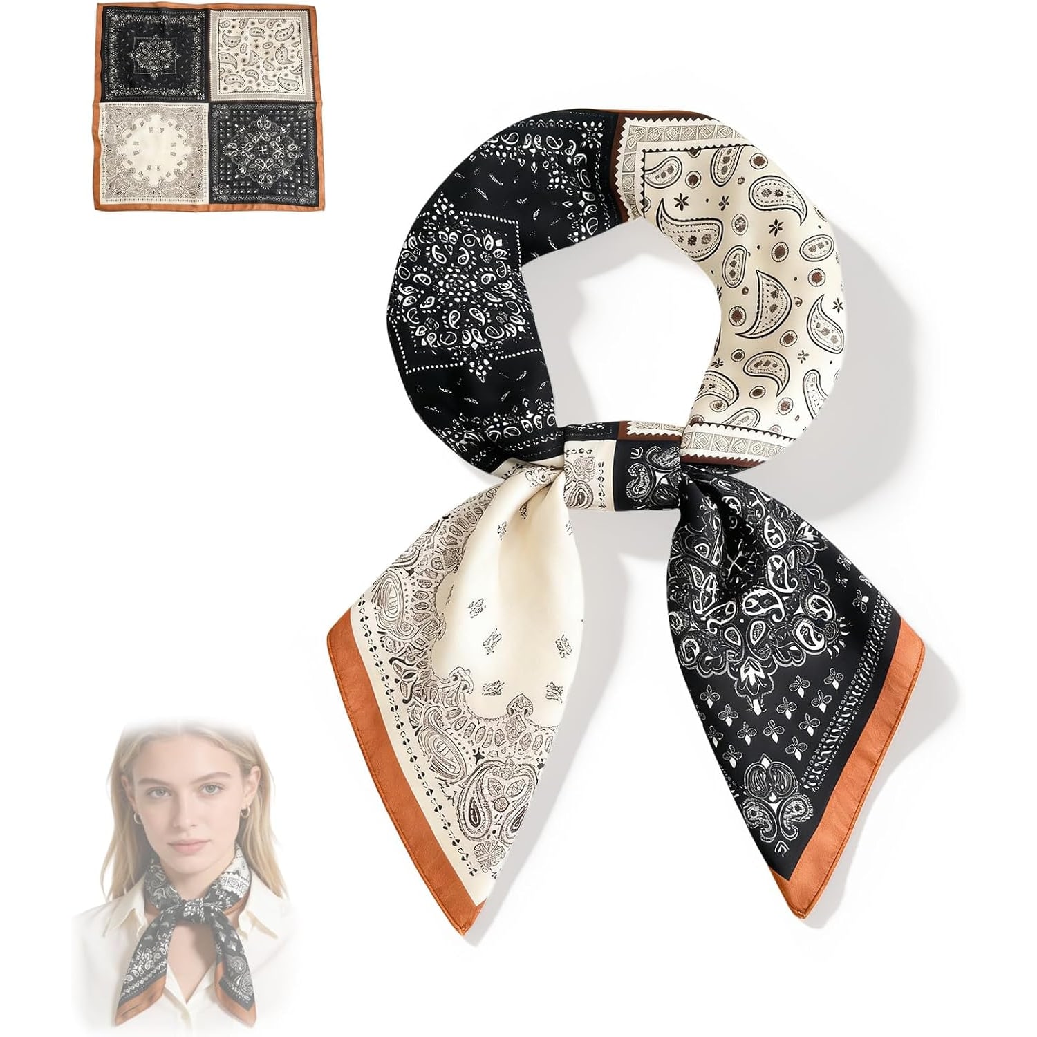 Lightweight Square Mulberry Silk Scarf 70cm