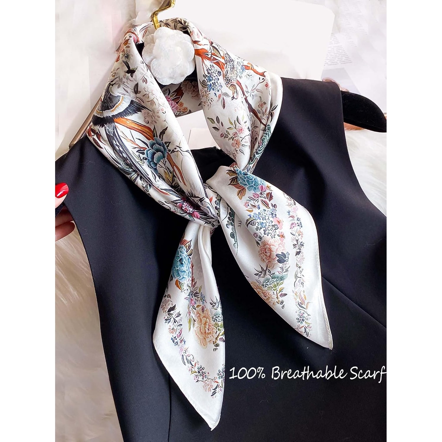 Mulberry Silk Square Scarf 21 Inch: image 5