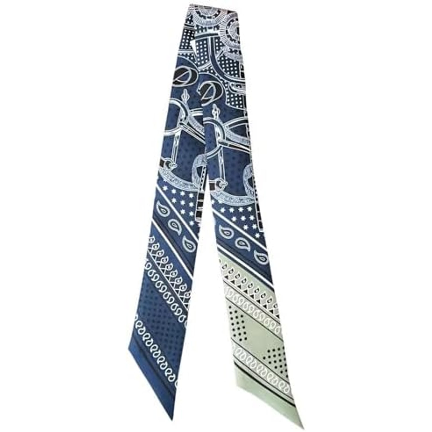 Mulberry Silk Twill Handbag Scarf in Dark Blue: image 2