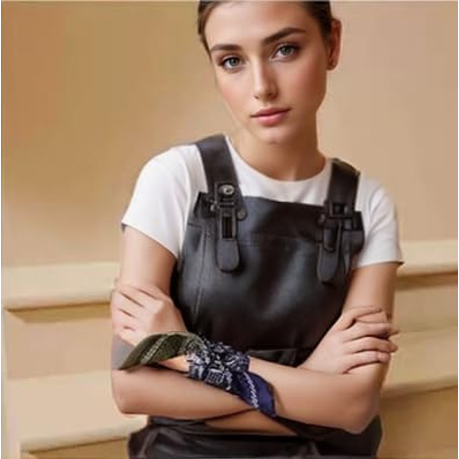 Mulberry Silk Twill Handbag Scarf in Dark Blue: image 6