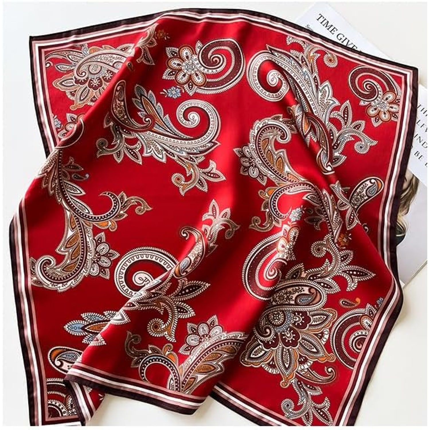 Printed Mulberry Silk Scarf 70cm Square: image 4