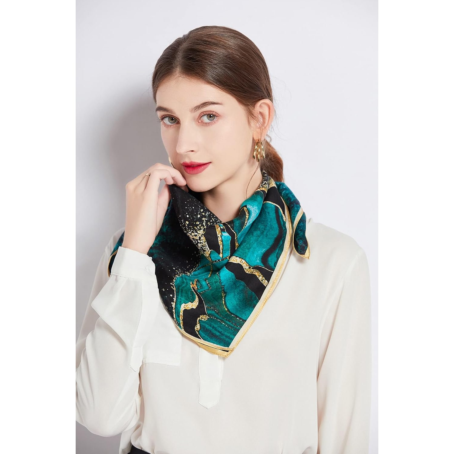 68cm Square Mulberry Silk Hair Scarf: image 4