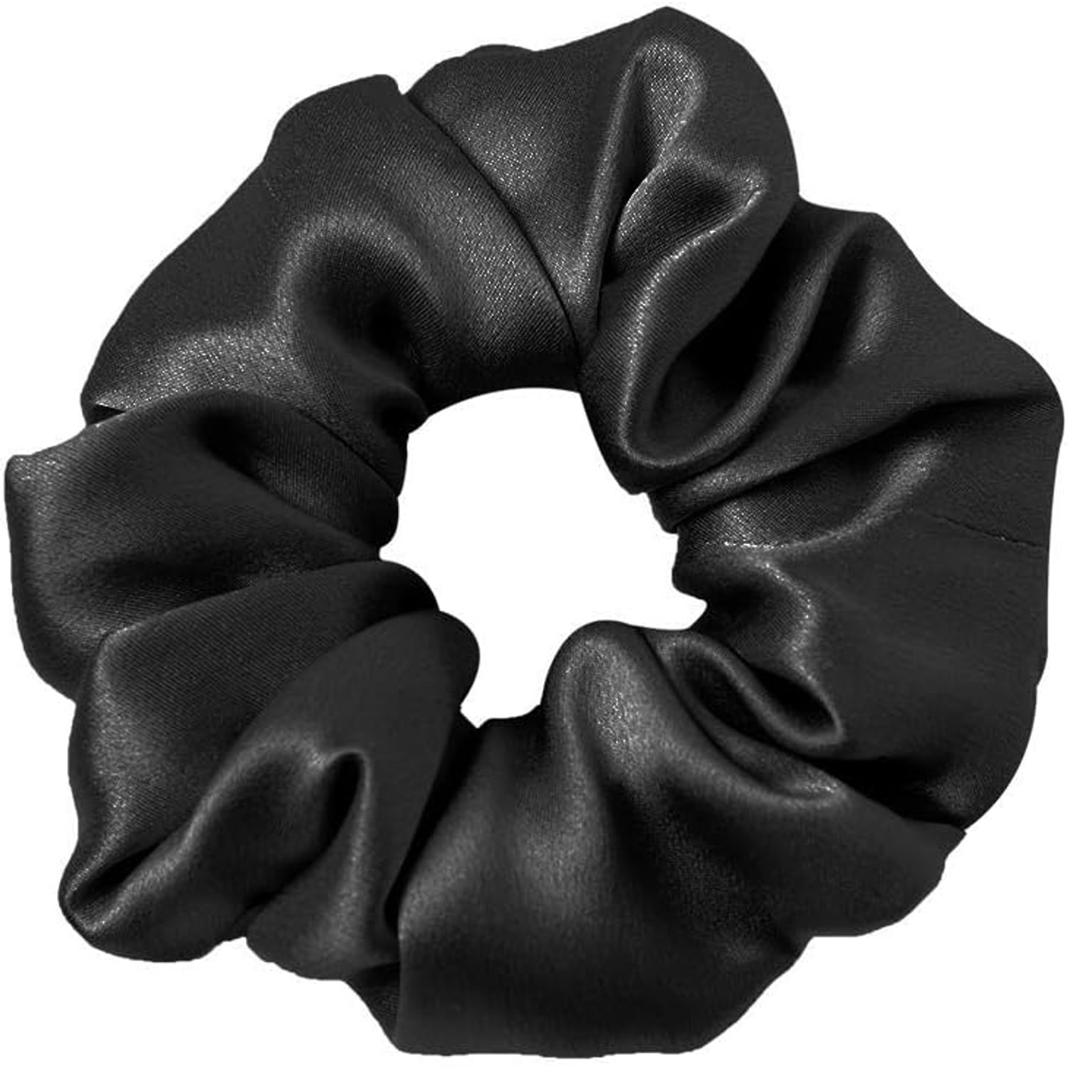 Large Silk Scrunchies 2 Pack (Black & Coffee): image 2
