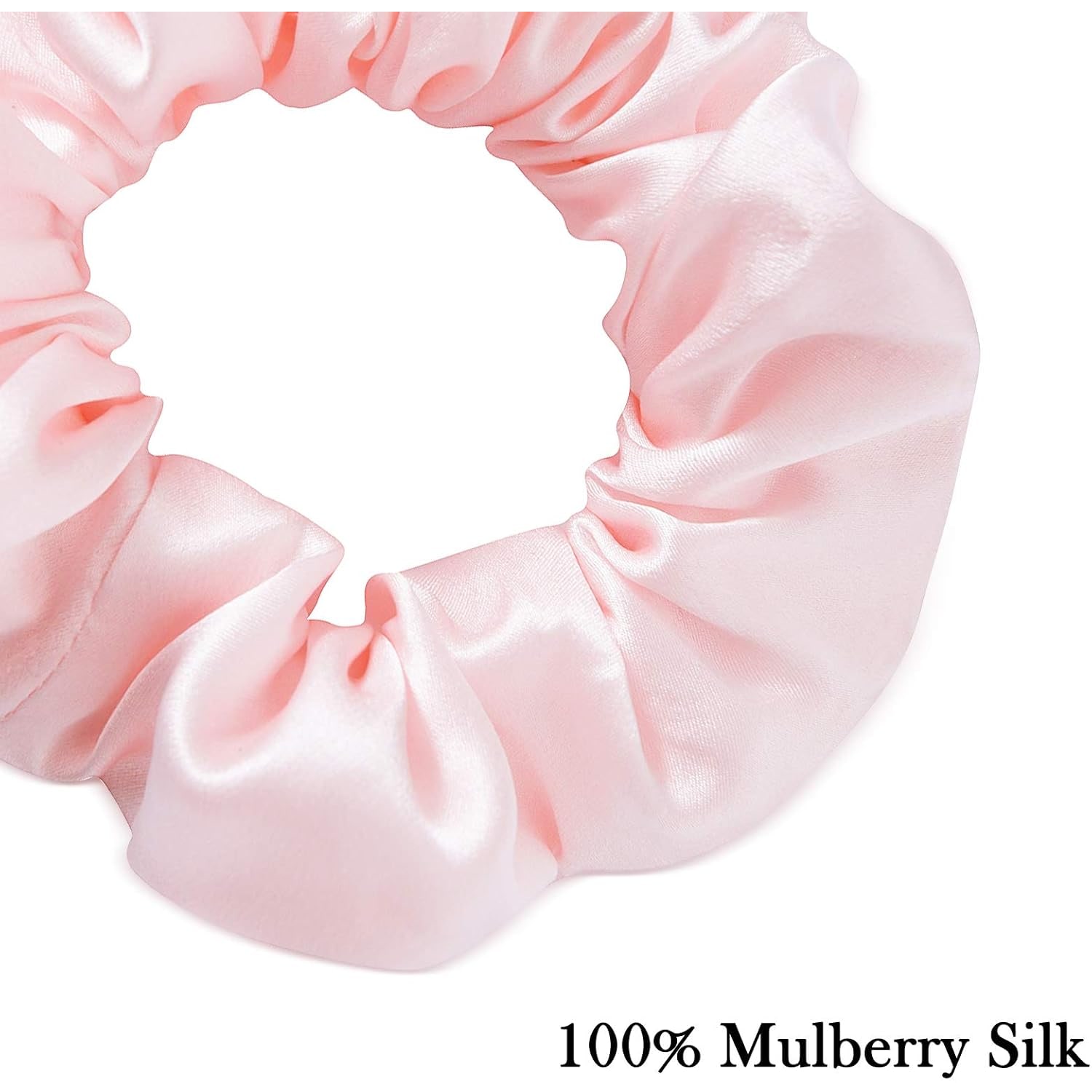 Mulberry Silk Scrunchies 3 Pack (Brown, Black, Pink): image 3