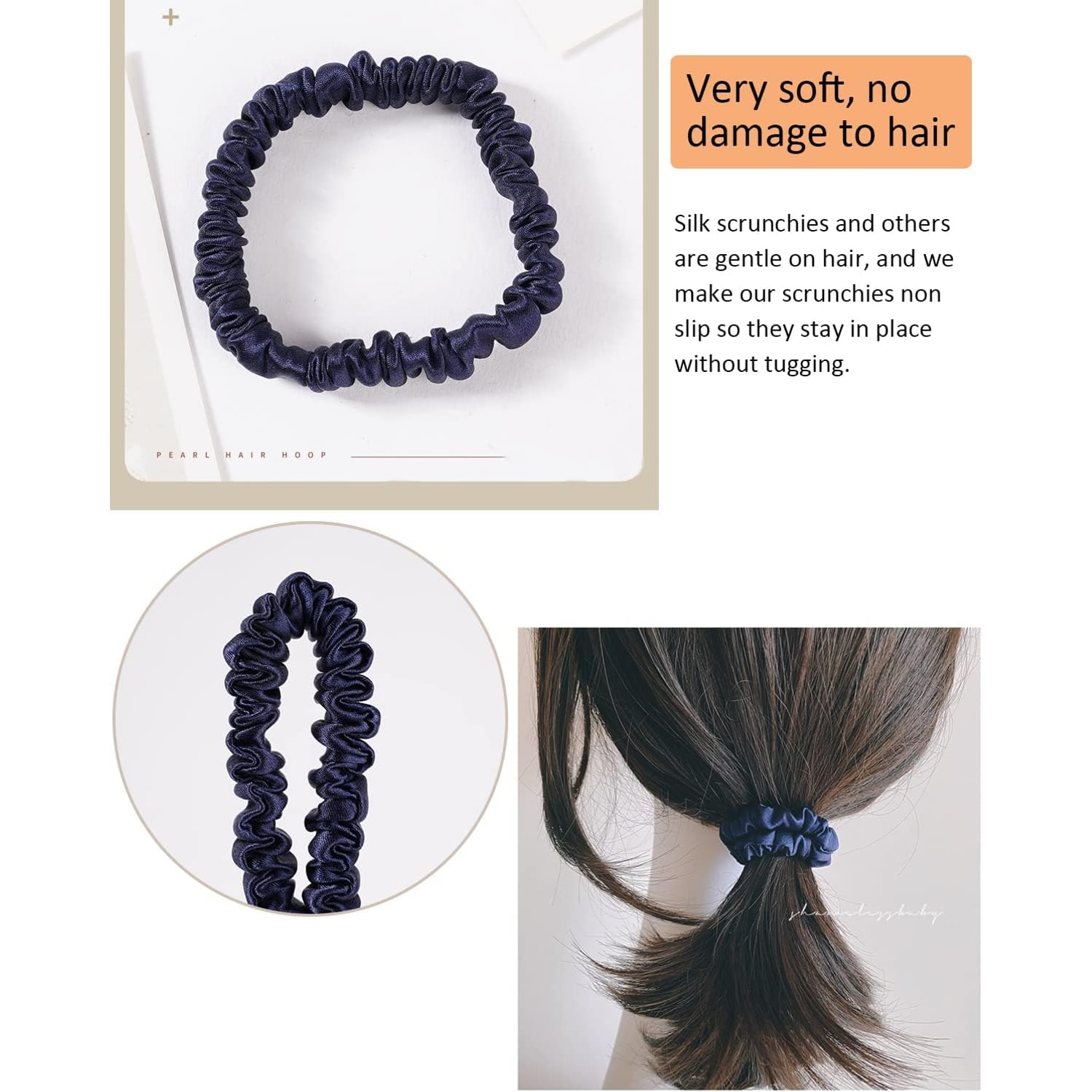 Skinny Mulberry Silk Scrunchies 4 Pack: image 5