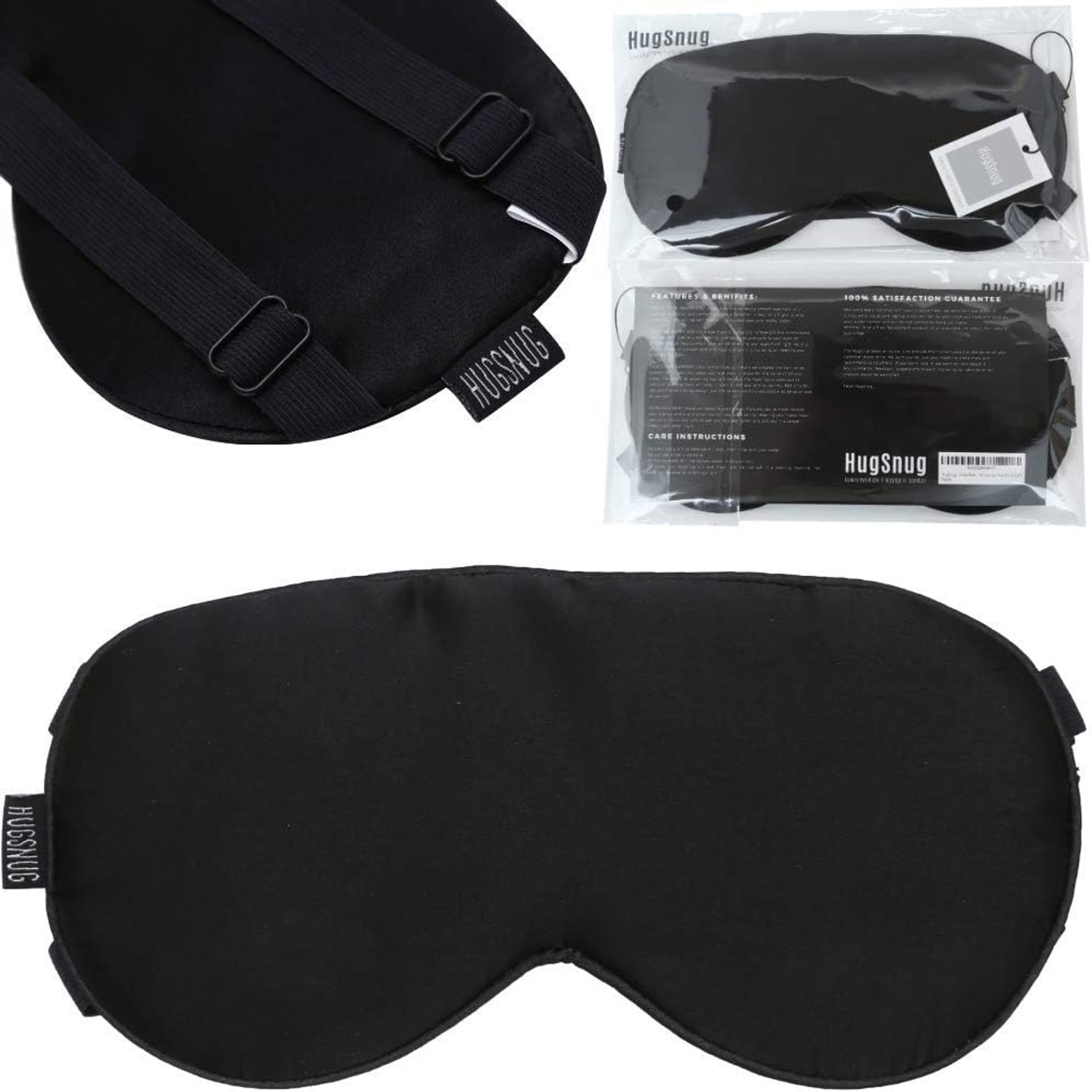 19 Momme Mulberry Silk Sleeping Mask with Twin Adjustable Straps