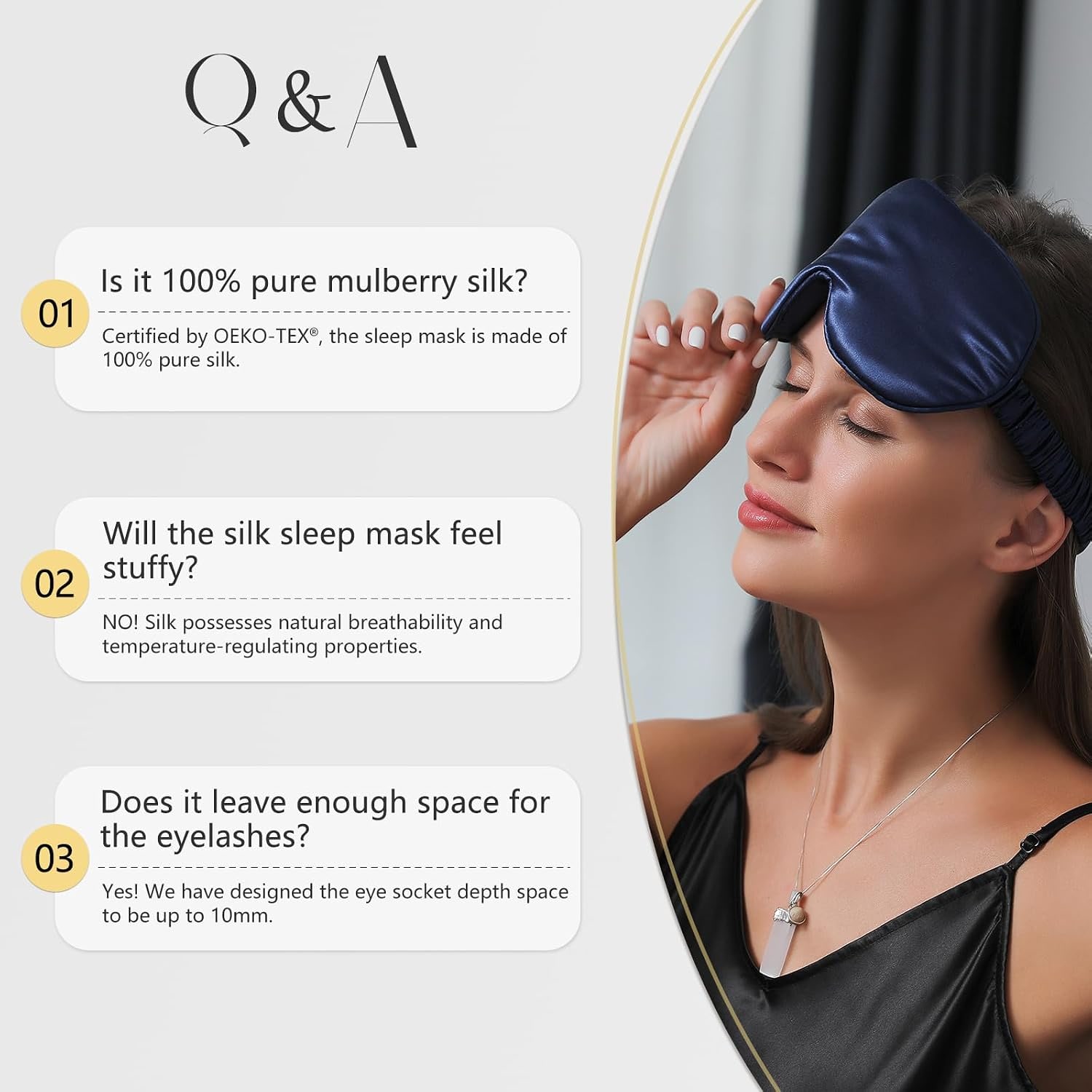 Burgundy 22 Momme Mulberry Silk Sleep Mask: image 4