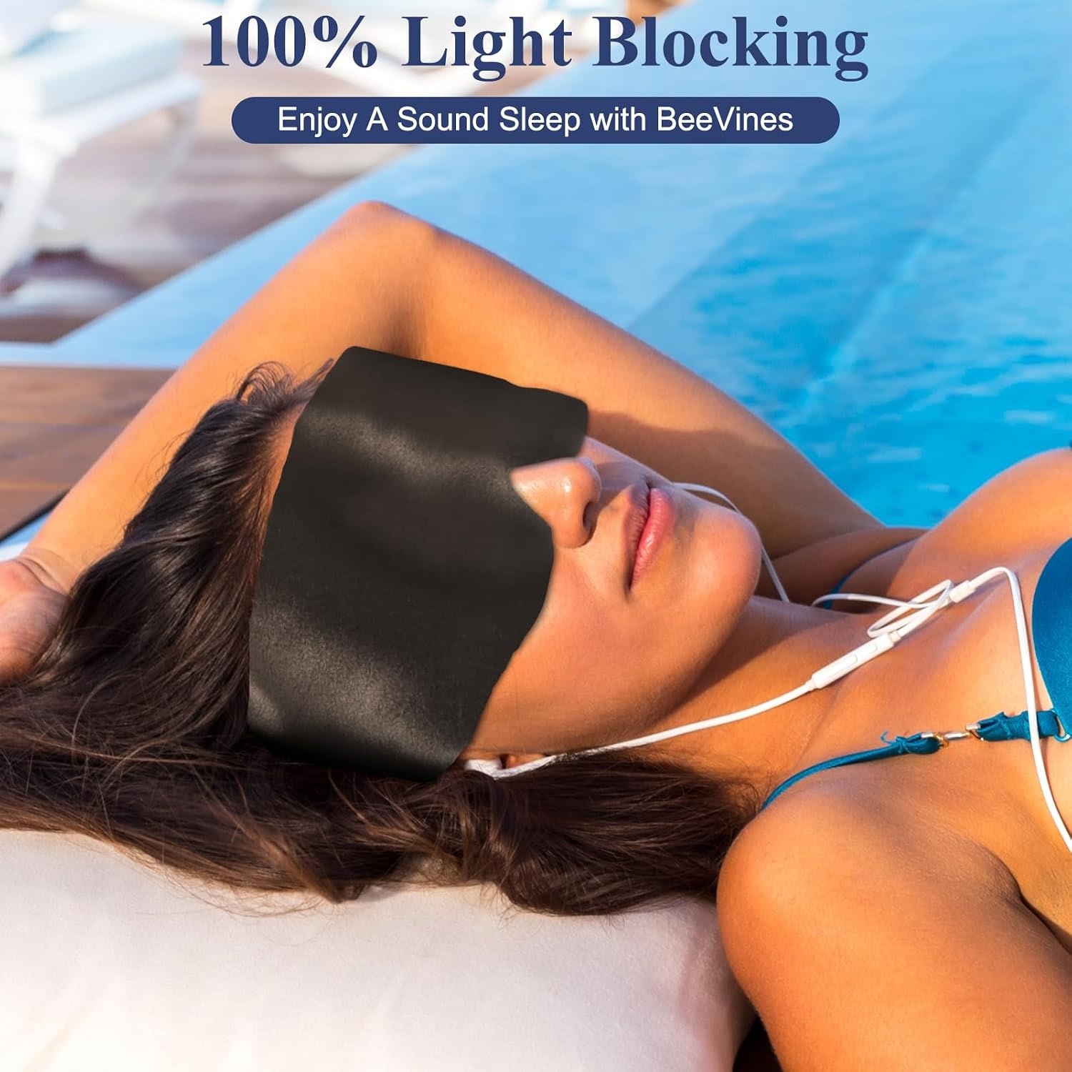 Black 22 Momme Silk Eye Mask