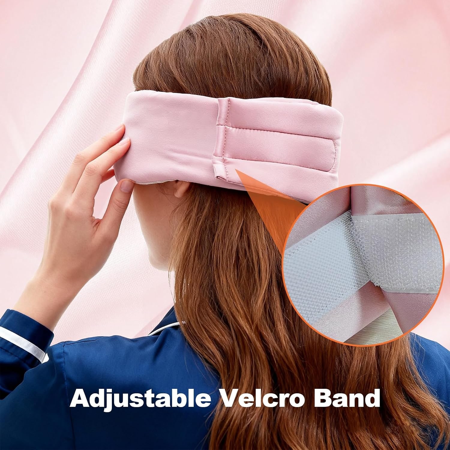 Black 19 Momme Silk Eye Mask for Side Sleepers: image 3