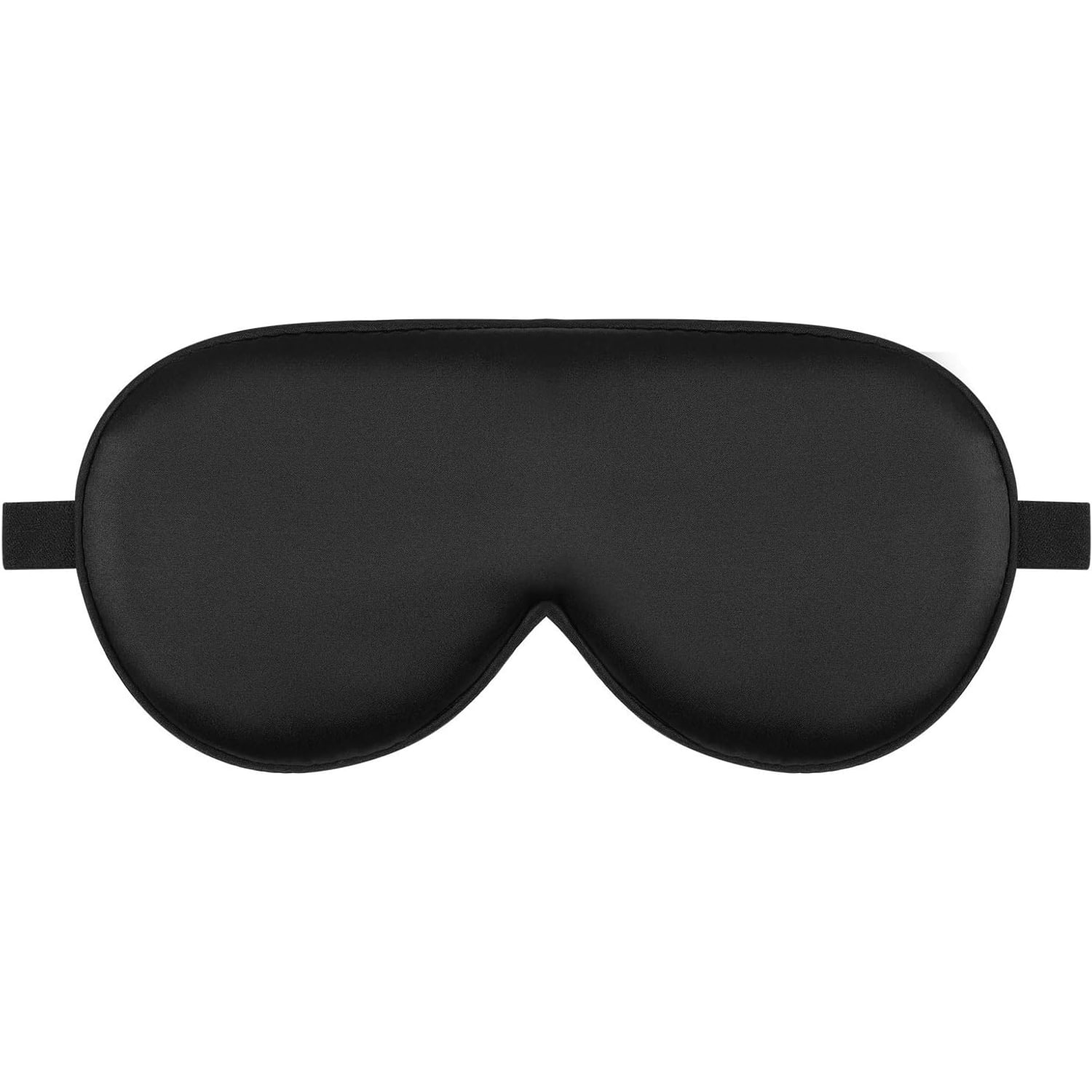 Contoured No Pressure Silk Sleep Mask (Black)