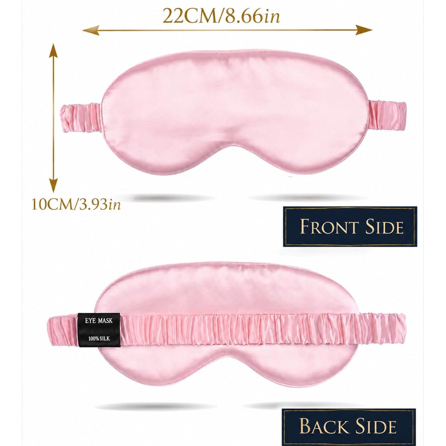 Pink 19 Momme Mulberry Silk Eye Mask with Gift Box: image 2