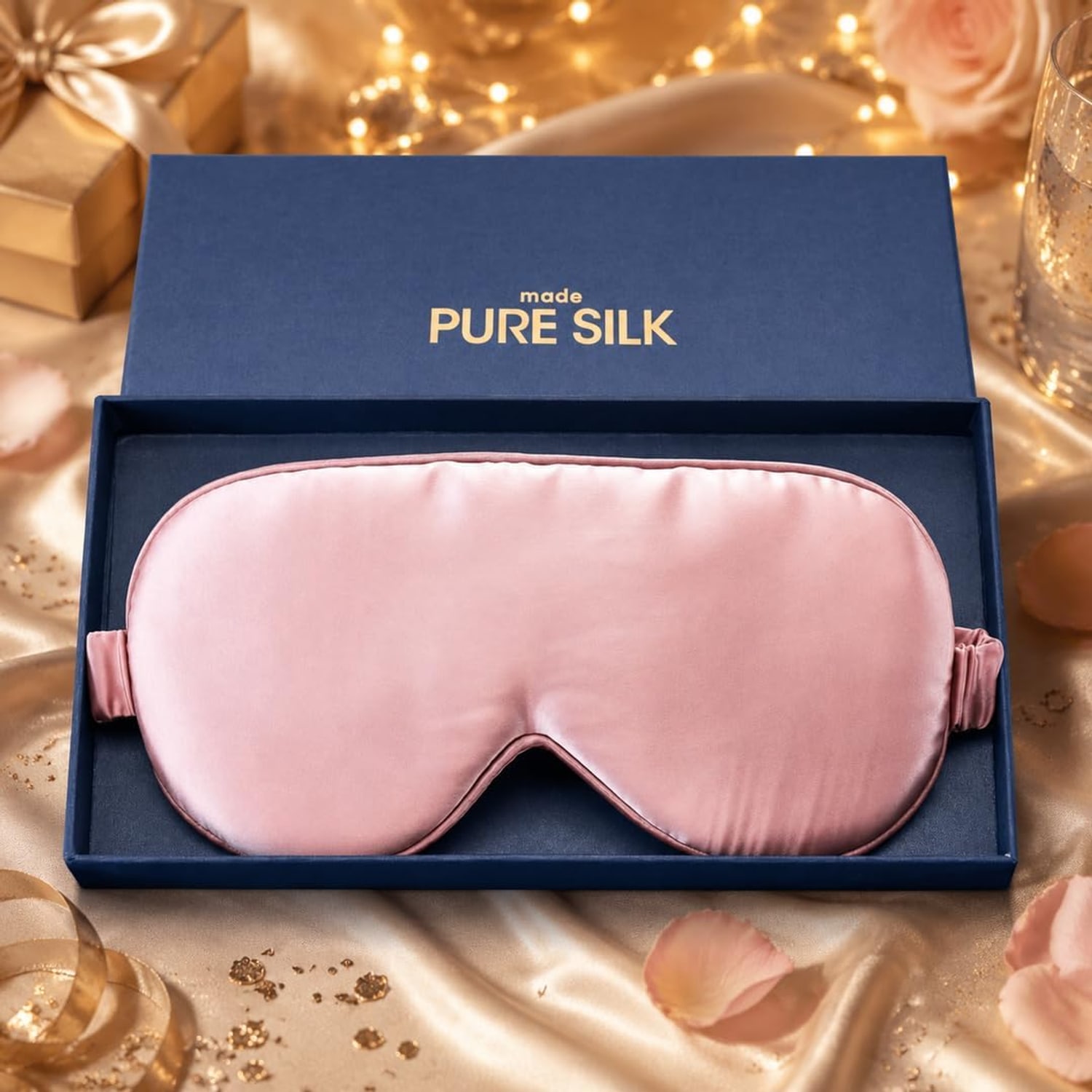 Pink 19 Momme Mulberry Silk Eye Mask with Gift Box: image 6