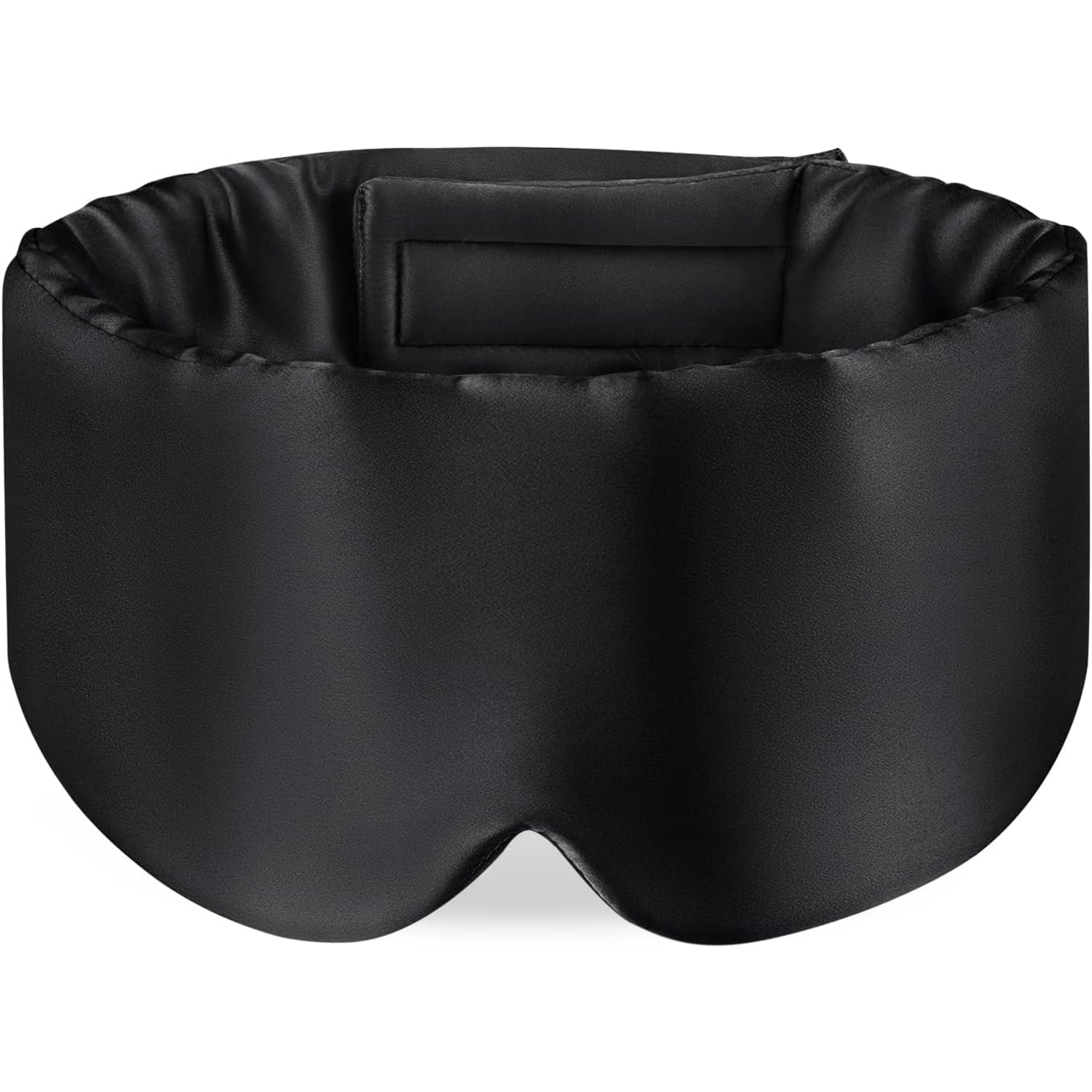 Wide Band Mulberry Silk Sleep Mask, Black