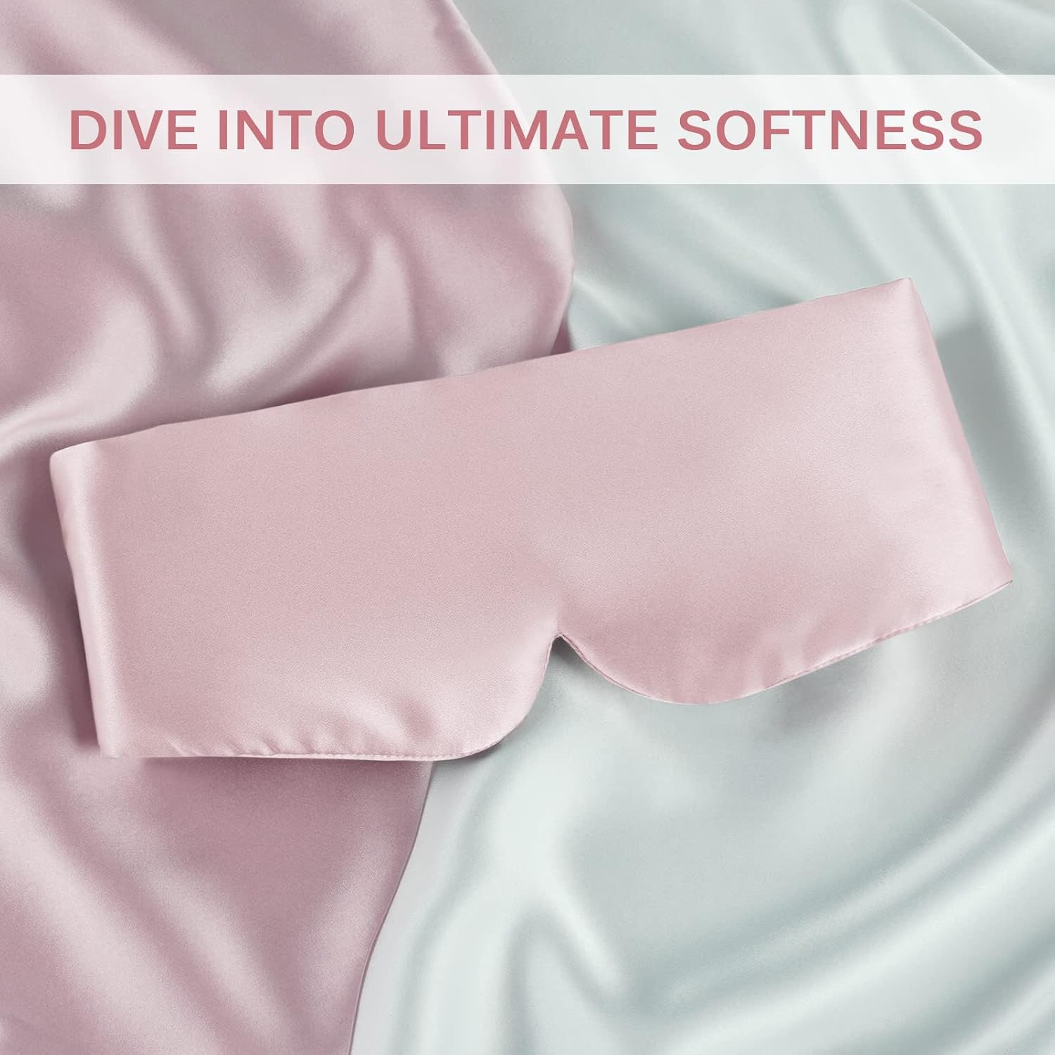 Wide Band Mulberry Silk Sleep Mask in Light Plum: image 6